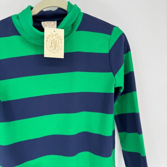 The Beaufort Bonnet Co NWT Tenley Tunic Green Blue Stripes Turtleneck Size 12 - Picture 5 of 7